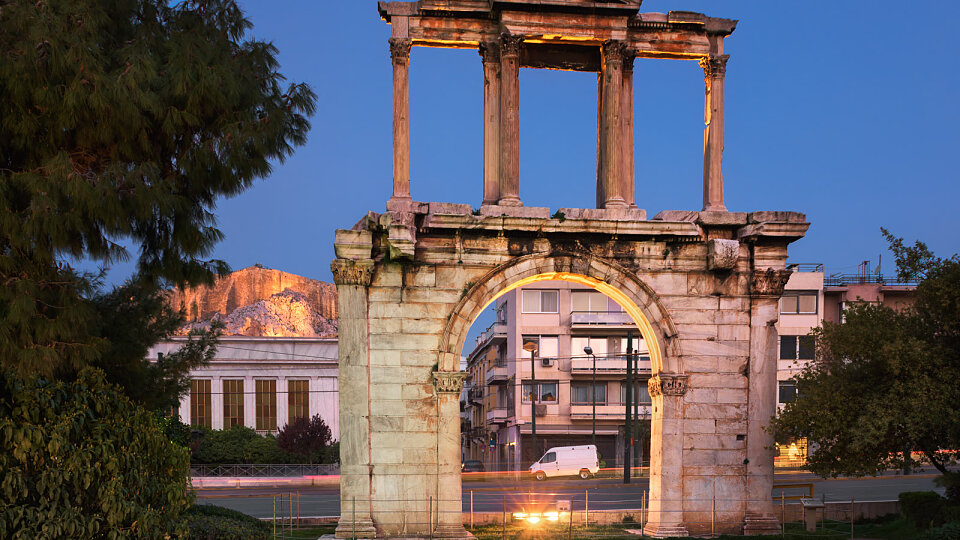arch of hadrian athens greece